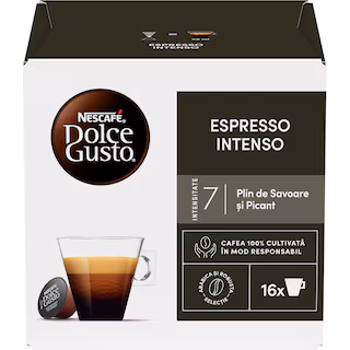 Nescafe | Dolce Gusto | Cafea Espresso Intenso, 16 capsule