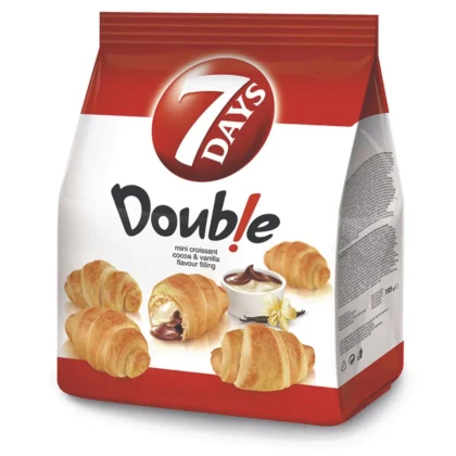 Mini croissante cu cacao si vanilie 7 Days 185 g