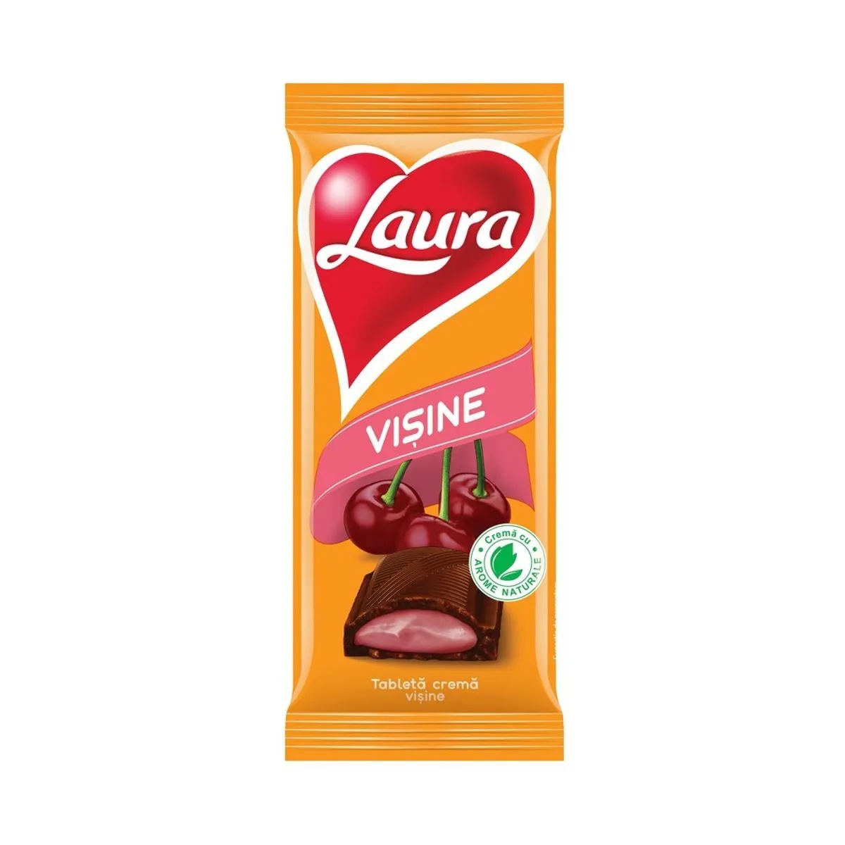Ciocolata tablete cu crema visine Laura 95 g