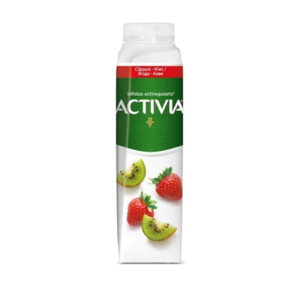Iaurt de baut Activia, cu kiwi si capsuni, 320 g