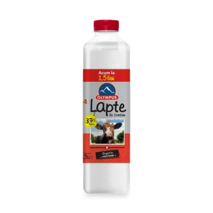 Lapte de consum integral Olympus, 3.7% grasime, 1.5 l