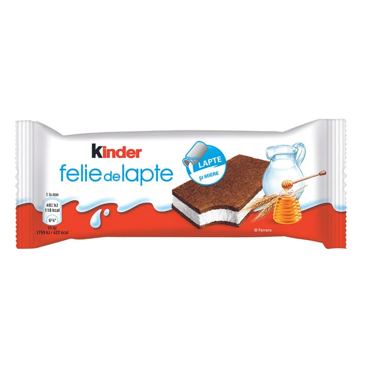 Prajitura Kinder Felie de lapte 28 g