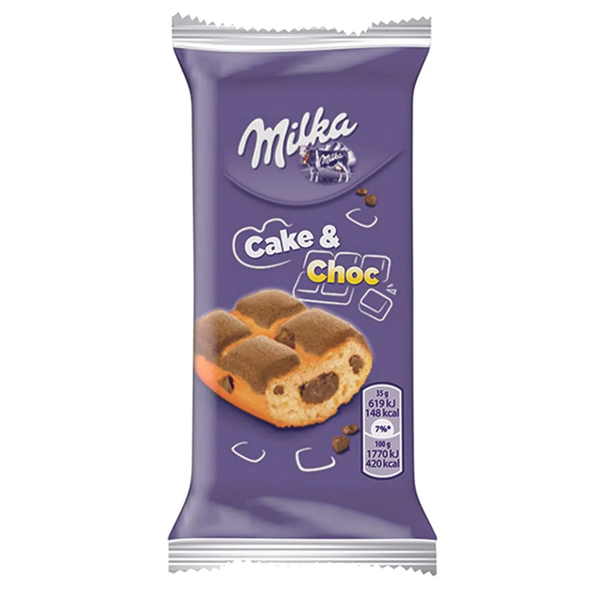 Prajitura cu crema cu ciocolata Milka Cake & Choco, 35 g