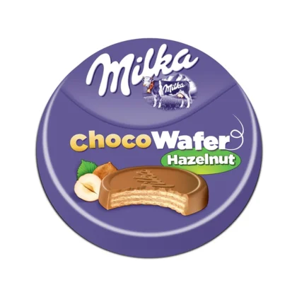 Napolitana cu ciocolata si crema de alune Milka Choco Wafer Nut, 30 g