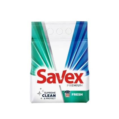 Detergent pudra Savex Premium Fresh, 20 spalari, 2 kg