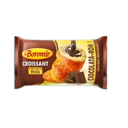Croissant cu crema de ciocolata si rom Boromir 60 g