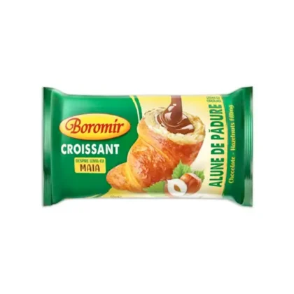 Croissant cu crema de ciocolata si alune padure Boromir 60 g