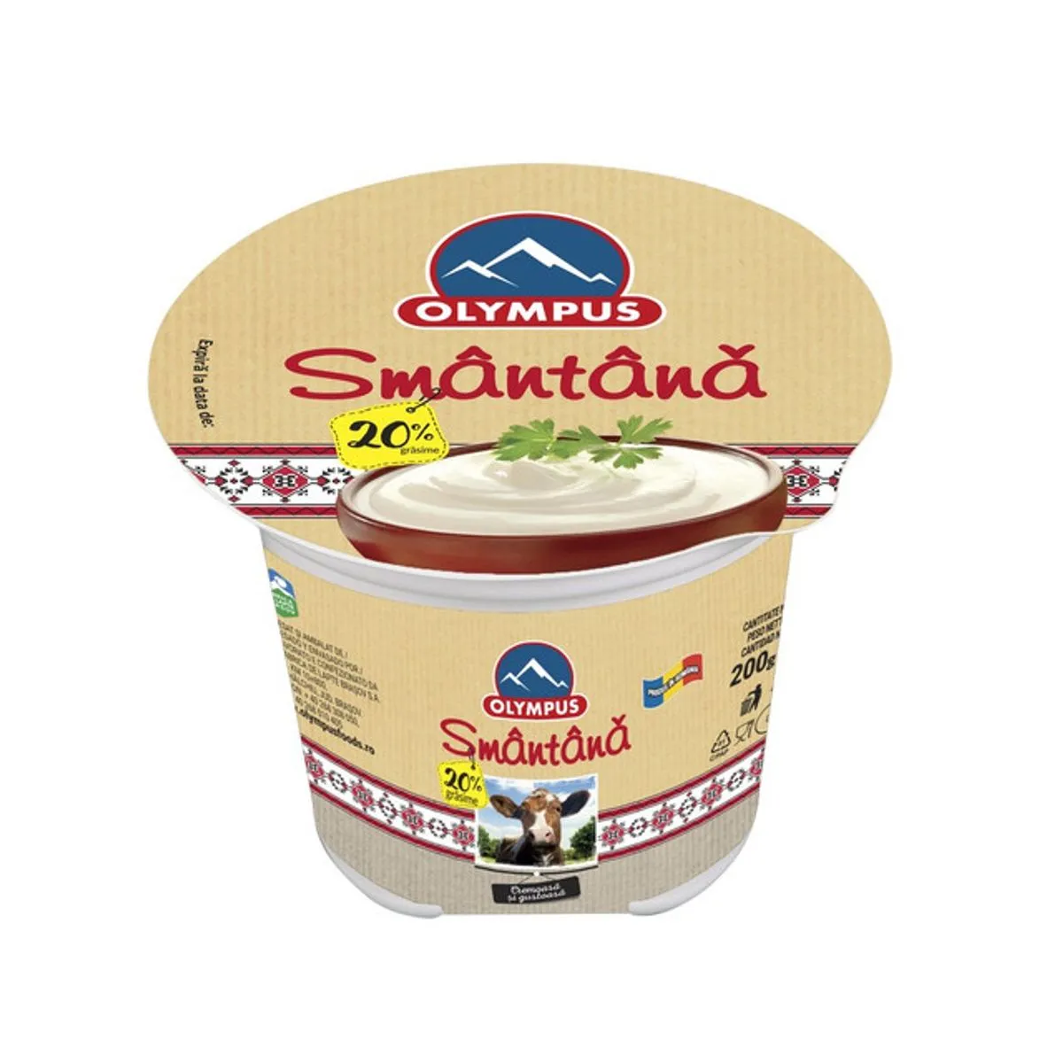 Smantana Olympus, 20% grasime, 200 g