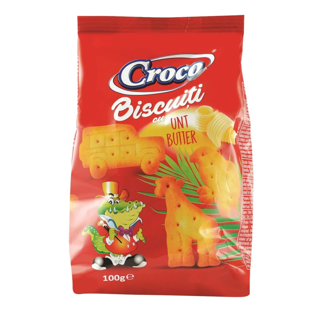 Biscuiti cu unt Croco Zoo, 100 g