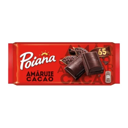 Ciocolata amaruie Poiana, 65% cacao 80 g