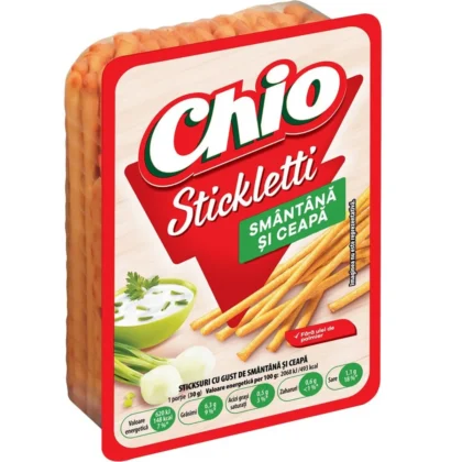 Snacks Chio Stickletti cu smantana si ceapa 80 g