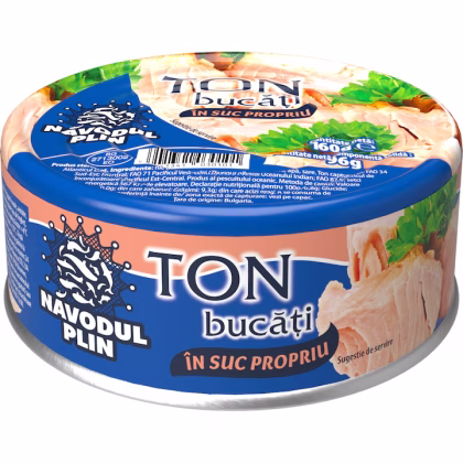 Navodul Plin | Ton bucati in suc propriu 160g