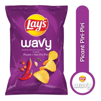 Chipsuri cu gust picant Piri-piri Lay's Wavy 115 g