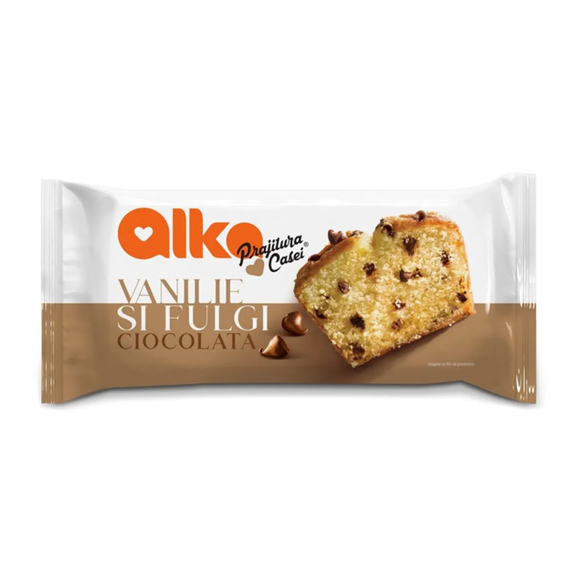 Prajitura casei Alka vanilie si fulgi de ciocolata 300 g