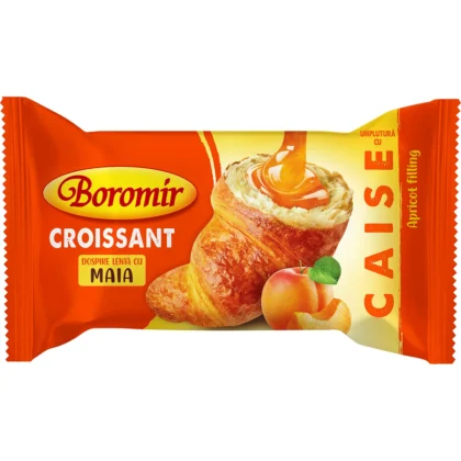 Croissant cu crema cu aroma de caise Boromir 60 g