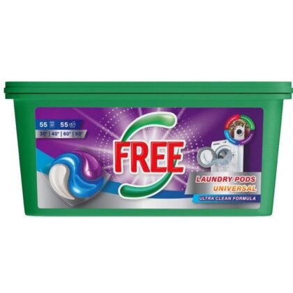 Free detergent capsule universal 55 spalari