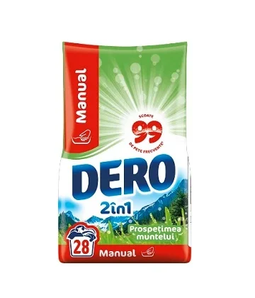 Detergent manual Dero 1.4kg 2in1 Prospetimea muntelui 28 spalari