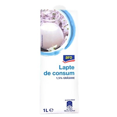 Aro lapte consum 1.5% grasime 1 L