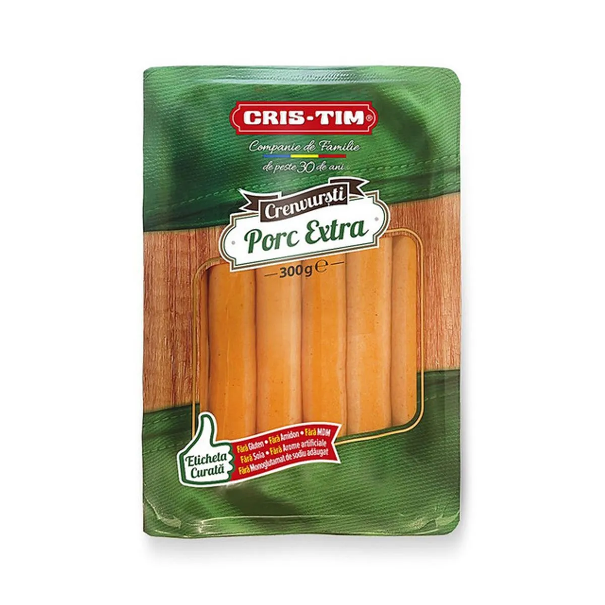Crenvursti de porc extra Cris-Tim, 300 g
