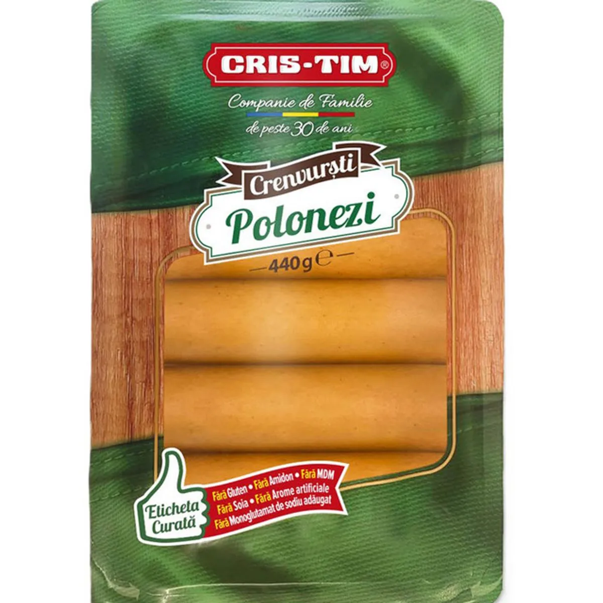 Crenvursti polonezi Cris-Tim, 440 g
