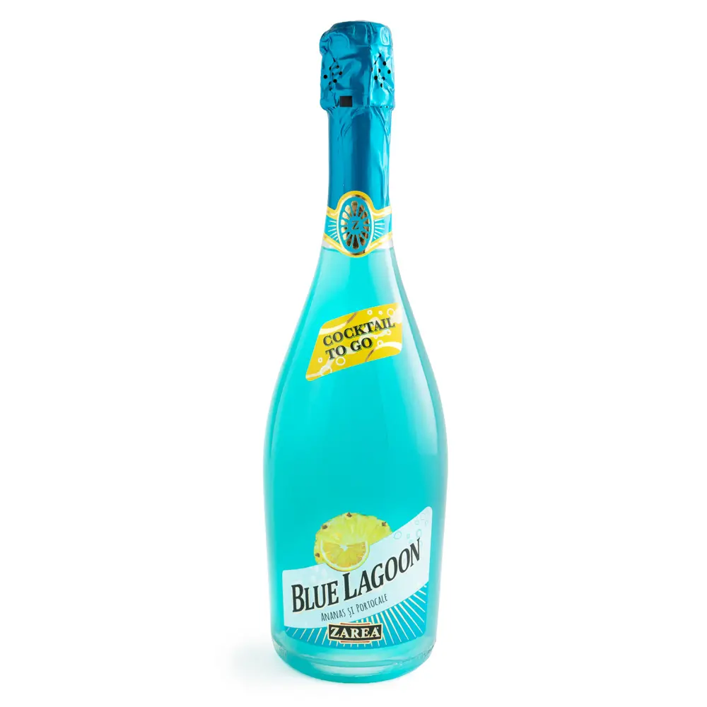 Zarea Cocktail, Blue Lagoon, cu suc de ananas si portocal,0.75l